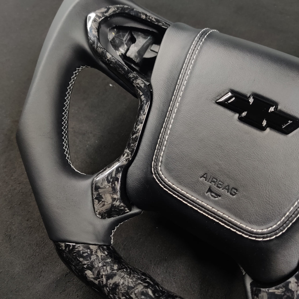 2014-2020 GMC Sierra Yukon Custom Carbon Fiber Steering Wheel - AutoLEDTech.com