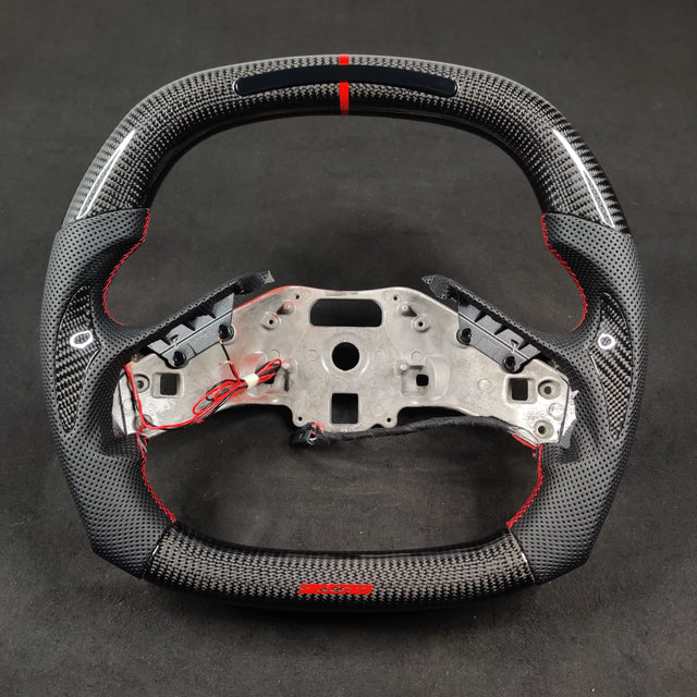 2020-2026+ Chevrolet C8 Corvette Custom Carbon Fiber Steering Wheel - AutoLEDTech.com