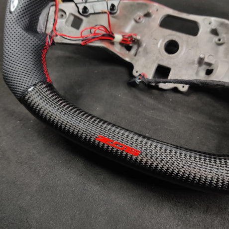 2020-2026+ Chevrolet C8 Corvette Custom Carbon Fiber Steering Wheel - AutoLEDTech.com