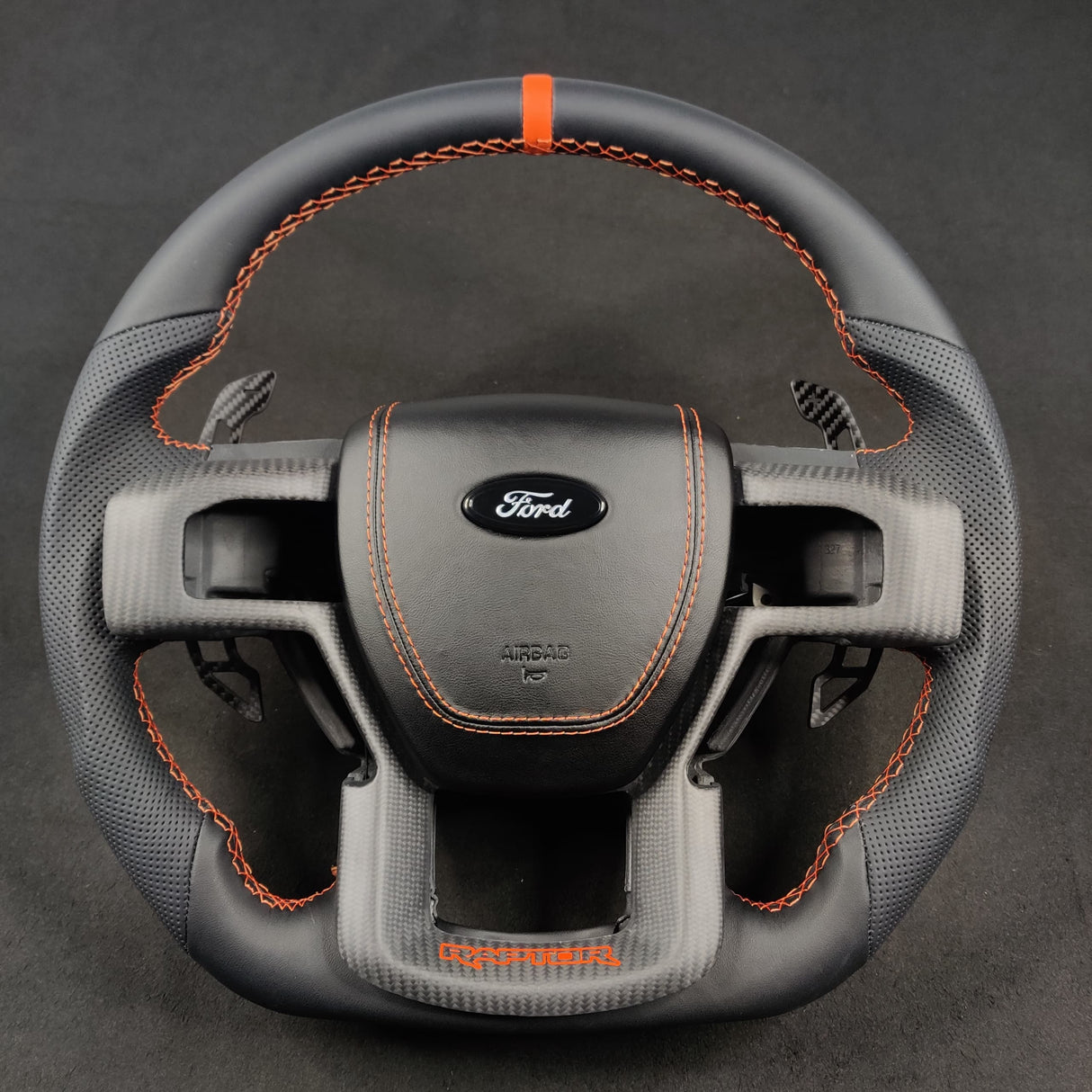2015-2020 Ford Raptor F150 Custom Carbon Fiber Steering Wheel - AutoLEDTech.com