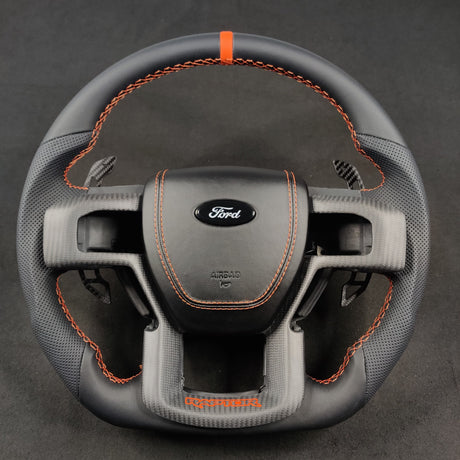 2015-2020 Ford Raptor F150 Custom Carbon Fiber Steering Wheel - AutoLEDTech.com