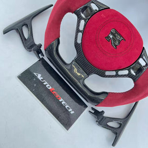 2008-2016 Nissan GTR R35 Custom Carbon Fiber Steering Wheel w/ LED RPM Display - AutoLEDTech.com