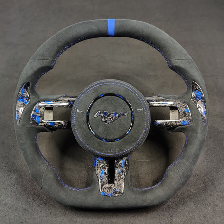 2015-2023 Ford Mustang Carbon Fiber Steering Wheel - AutoLEDTech.com