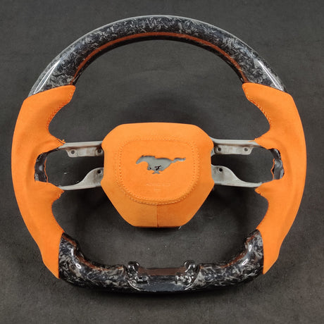 2024-2027+ Ford Mustang S650 Carbon Fiber LED Steering Wheel - AutoLEDTech.com