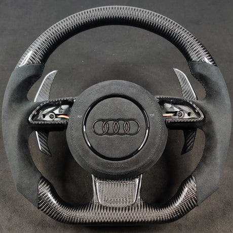 2012-2016 Audi B8.5 A3-A8 S3-S8 RS6 RS7 Custom Carbon Fiber Steering Wheel - AutoLEDTech.com