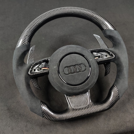 2012-2016 Audi B8.5 A3-A8 S3-S8 RS6 RS7 Custom Carbon Fiber Steering Wheel - AutoLEDTech.com