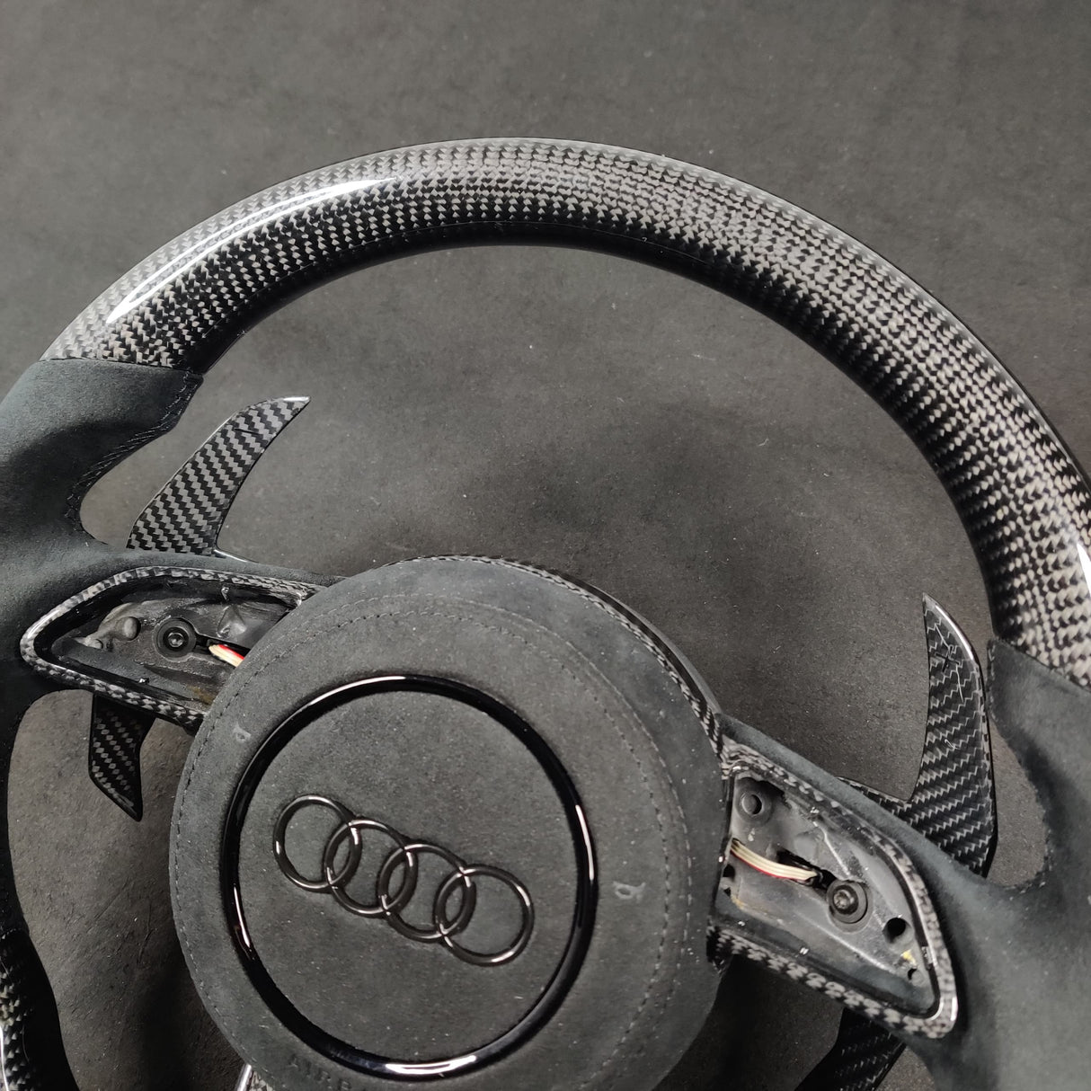 2012-2016 Audi B8.5 A3-A8 S3-S8 RS6 RS7 Custom Carbon Fiber Steering Wheel - AutoLEDTech.com