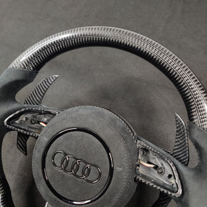 2012-2016 Audi B8.5 A3-A8 S3-S8 RS6 RS7 Custom Carbon Fiber Steering Wheel - AutoLEDTech.com