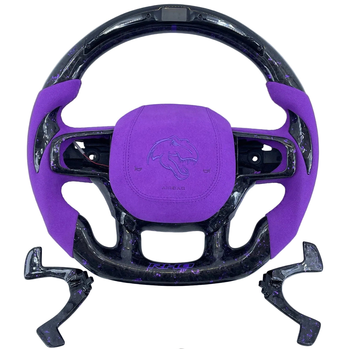 2021-2026+ Ram TRX 1500 Custom Carbon Fiber Steering Wheel - AutoLEDTech.com