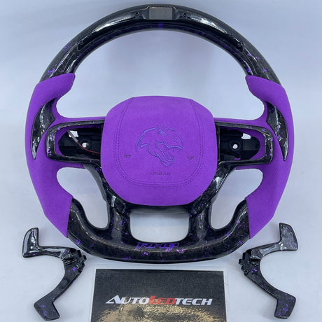 2021-2026+ Ram TRX 1500 Custom Carbon Fiber Steering Wheel - AutoLEDTech.com