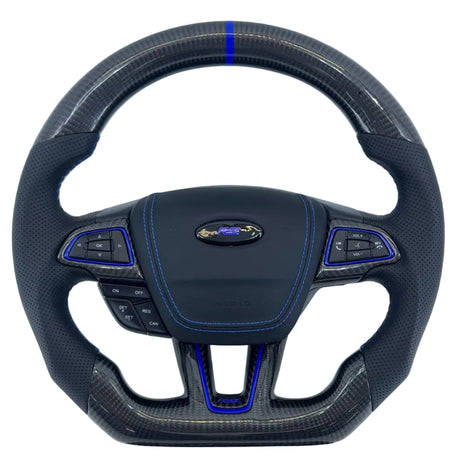 2015-2026+ Ford Focus ST RS Carbon Fiber Steering Wheel w/ LED Display - AutoLEDTech.com