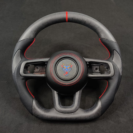 2019-2026+ Jeep Wrangler JL Gladiator JT Custom Carbon Fiber Steering Wheel - AutoLEDTech.com
