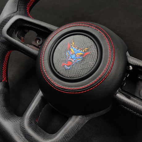 2019-2026+ Jeep Wrangler JL Gladiator JT Custom Carbon Fiber Steering Wheel - AutoLEDTech.com