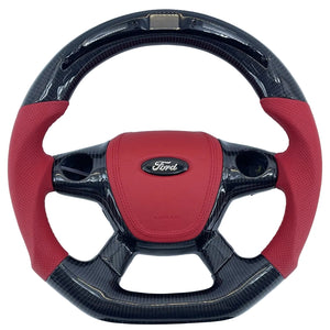 2012-2014 Ford Focus Carbon Fiber Steering Wheel w/ LED Display - AutoLEDTech.com
