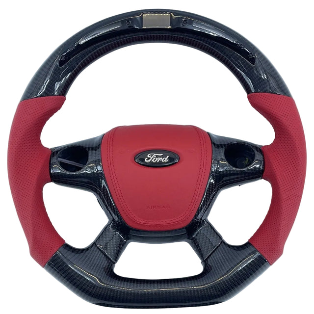 2012-2014 Ford Focus Carbon Fiber Steering Wheel w/ LED Display - AutoLEDTech.com