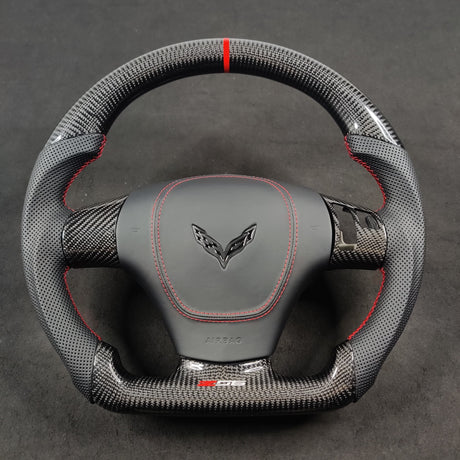 2006-2013 C6 Corvette Custom Carbon Fiber Steering Wheel - AutoLEDTech.com