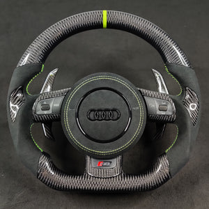 2006-2015 Audi R8/TT Custom Carbon Fiber Steering Wheel - AutoLEDTech.com
