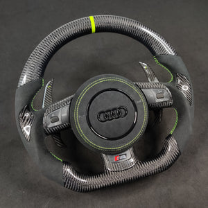 2006-2015 Audi R8/TT Custom Carbon Fiber Steering Wheel - AutoLEDTech.com