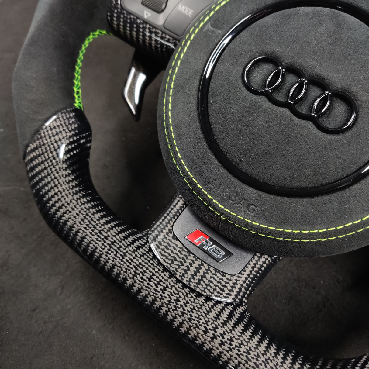 2006-2015 Audi R8/TT Custom Carbon Fiber Steering Wheel - AutoLEDTech.com