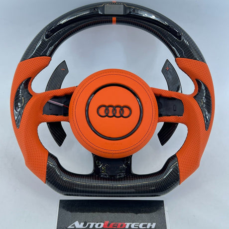 2006-2015 Audi R8/TT Custom Carbon Fiber Steering Wheel - AutoLEDTech.com