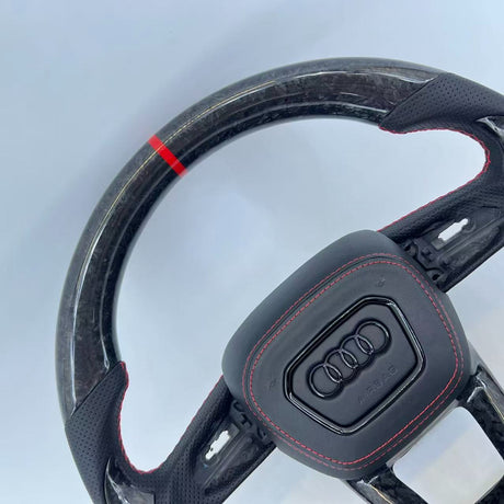 2015-2026+ Audi Q3/Q5/Q7/Q8 Custom Carbon Fiber Steering Wheel - AutoLEDTech.com