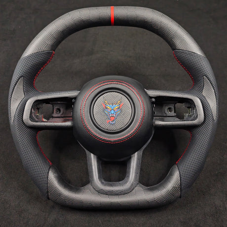 2019-2026+ Jeep Wrangler JL Gladiator JT Custom Carbon Fiber Steering Wheel - AutoLEDTech.com