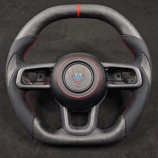 2019-2026+ Jeep Wrangler JL Gladiator JT Custom Carbon Fiber Steering Wheel - AutoLEDTech.com