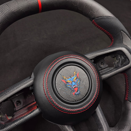 2019-2026+ Jeep Wrangler JL Gladiator JT Custom Carbon Fiber Steering Wheel - AutoLEDTech.com