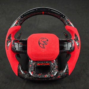 2021-2026+ Ford F150 & Raptor Custom Carbon Fiber LED Steering Wheel - AutoLEDTech.com