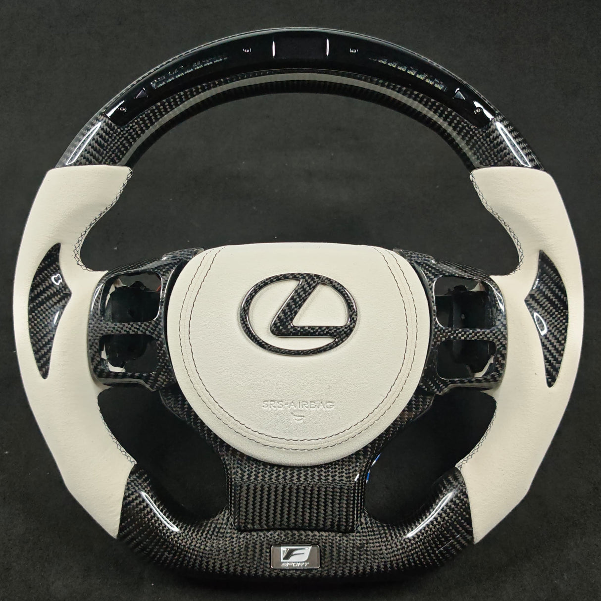 2014-2026 Lexus IS RC Custom Carbon Fiber Steering Wheel w/ LED RPM Display - AutoLEDTech.com