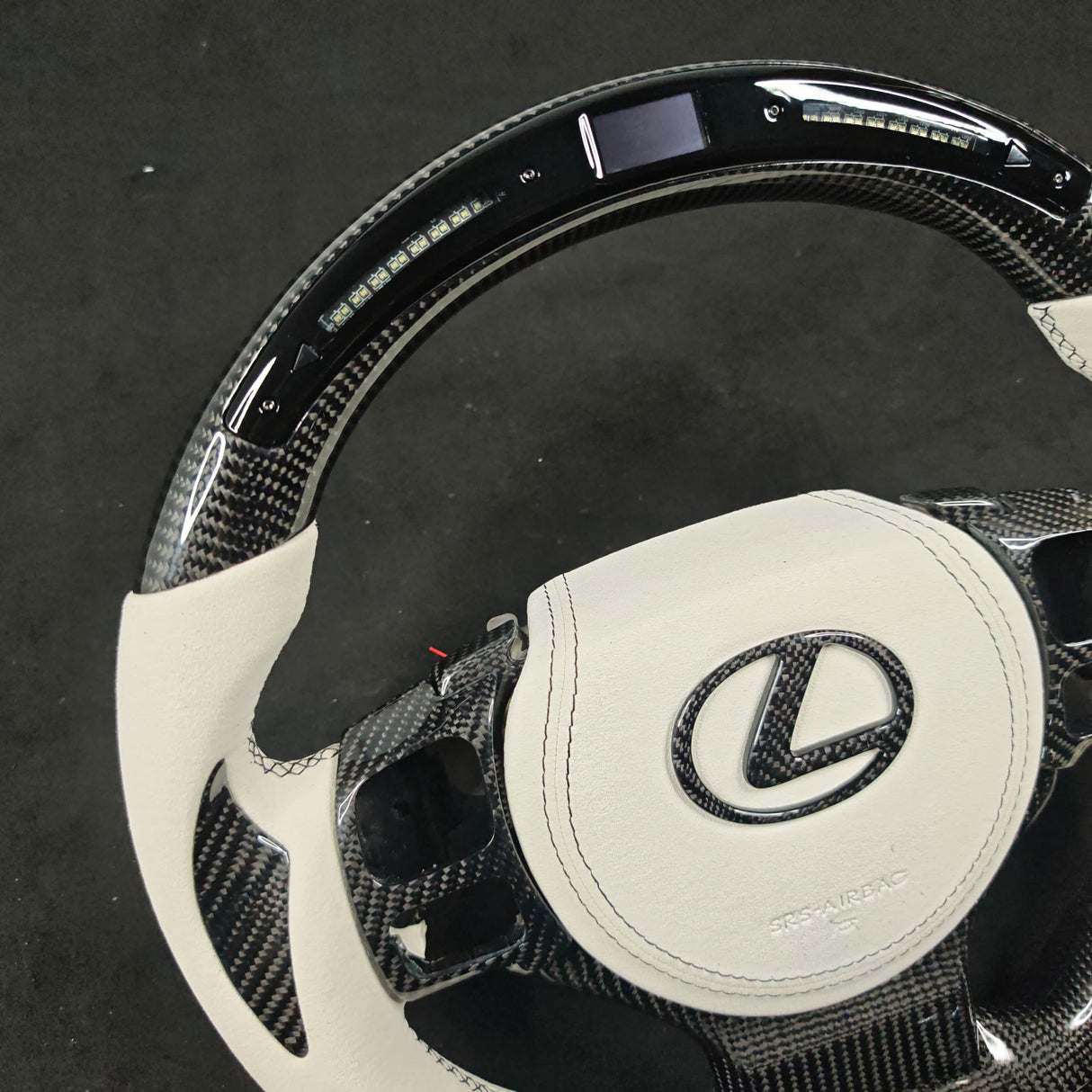 2014-2026 Lexus IS RC Custom Carbon Fiber Steering Wheel w/ LED RPM Display - AutoLEDTech.com