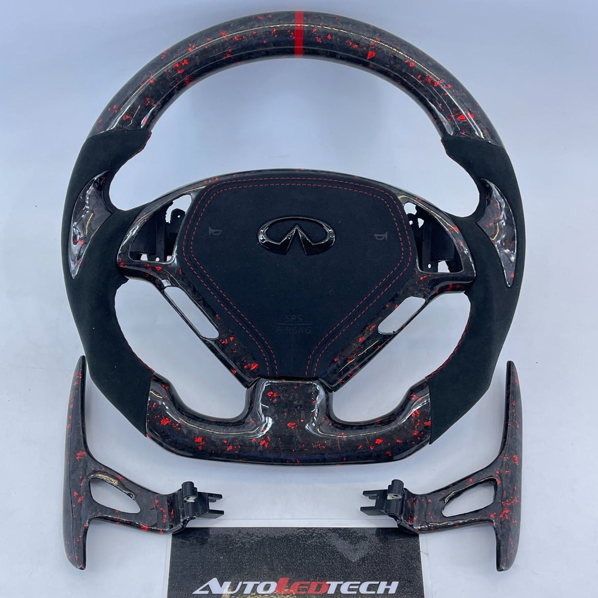 2007-2015 Infiniti G37 G35 Custom Carbon Fiber Steering Wheel - AutoLEDTech.com