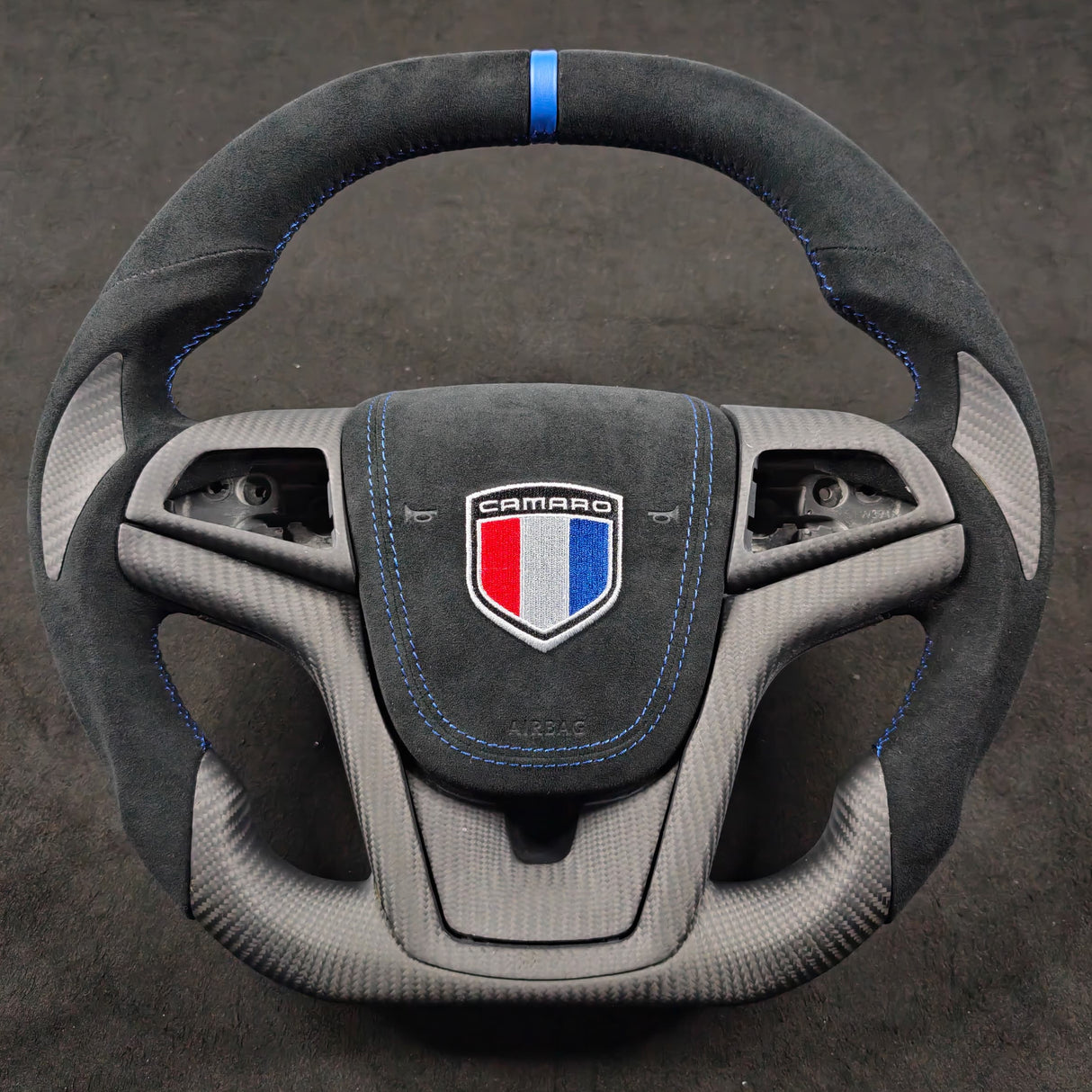 2012-2015 Chevrolet Camaro Custom Carbon Fiber Steering Wheel - AutoLEDTech.com