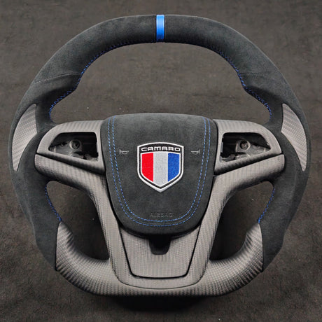 2012-2015 Chevrolet Camaro Custom Carbon Fiber Steering Wheel - AutoLEDTech.com