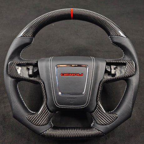 2014-2020 GMC Sierra Yukon Custom Carbon Fiber Steering Wheel - AutoLEDTech.com