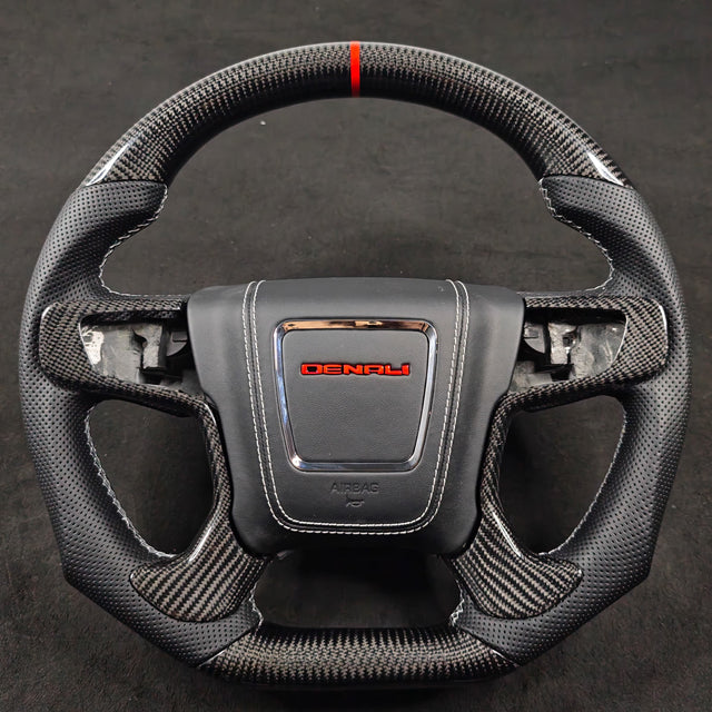 2014-2020 GMC Sierra Yukon Custom Carbon Fiber Steering Wheel - AutoLEDTech.com
