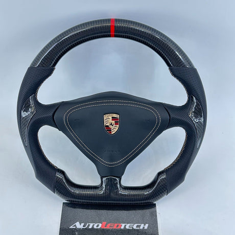 1995-2005 Porsche 996 993 986 Custom Carbon Fiber Steering Wheel - AutoLEDTech.com