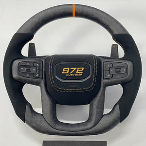 2020-2027+ GMC Sierra 1500 2500 HD Custom Carbon Fiber Steering Wheel - AutoLEDTech.com
