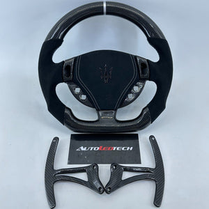 2008-2014 Maserati GranTurismo Custom Carbon Fiber Steering Wheel - AutoLEDTech.com