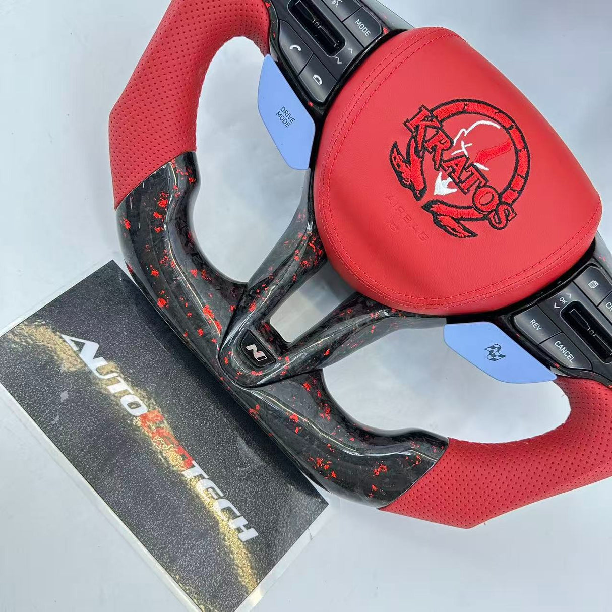 2019-2026+ Hyundai Veloster/Elantra N Custom Carbon Fiber Steering Wheel