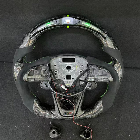 2020-2026+ Cadillac CT4/CT5 Blackwing Carbon Fiber LED Steering Wheel - AutoLEDTech.com