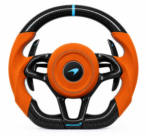 Mclaren MP4-12C 570S 600LT 675LT Custom Carbon Fiber Steering Wheel - AutoLEDTech.com