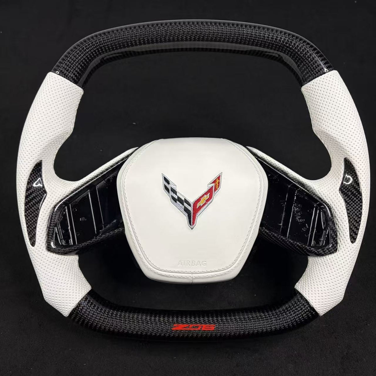 2020-2027+ Chevrolet C8 Corvette Custom Carbon Fiber Steering Wheel - AutoLEDTech.com