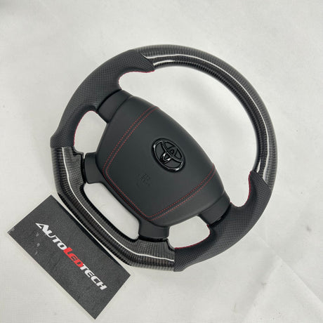 2007-2013 Toyota Tundra Sequoia Custom Carbon Fiber Steering Wheel - AutoLEDTech.com