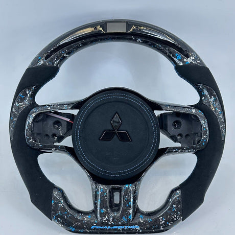 Mitsubishi Lancer Evo X Custom Carbon Fiber Steering Wheel - AutoLEDTech.com