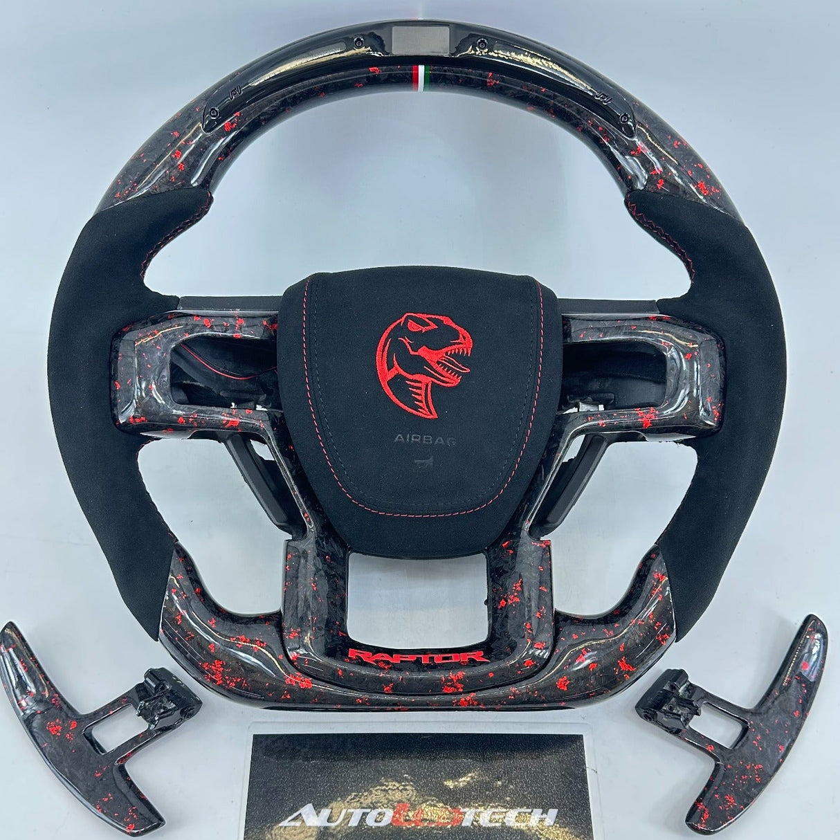 2015-2020 Ford F150 & Raptor Custom Carbon Fiber LED Steering Wheel - AutoLEDTech.com