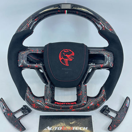 2015-2020 Ford F150 & Raptor Custom Carbon Fiber LED Steering Wheel - AutoLEDTech.com