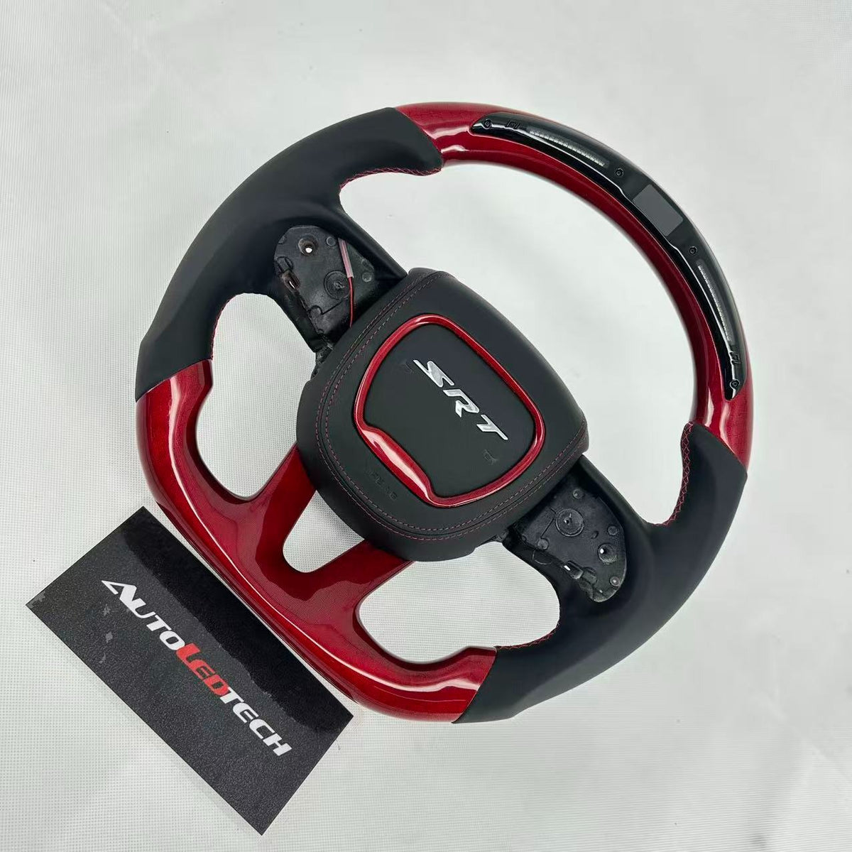 2015-2023 Dodge Charger Challenger Durango Red Honeycomb Carbon Fiber Steering Wheel - IN STOCK