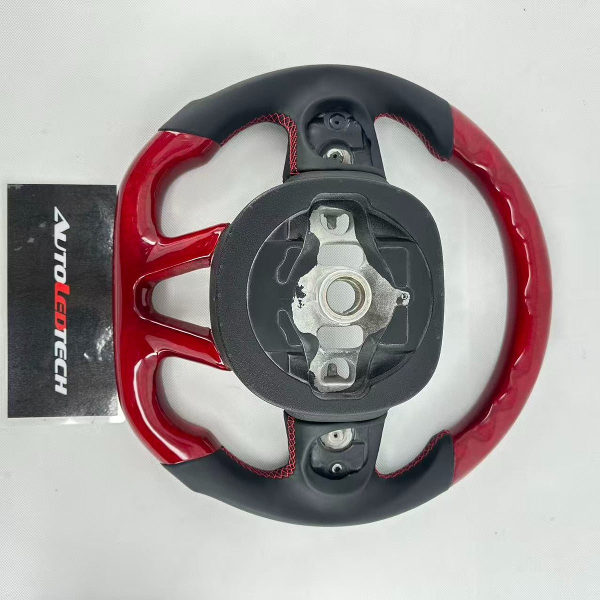 2015-2023 Dodge Charger Challenger Durango Red Honeycomb Carbon Fiber Steering Wheel - IN STOCK