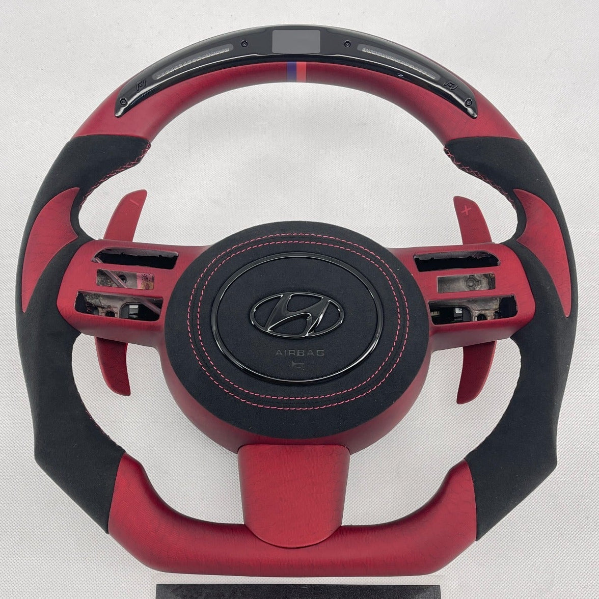 2024-2026+ Hyundai Sonata Custom Carbon Fiber Steering Wheel - AutoLEDTech.com